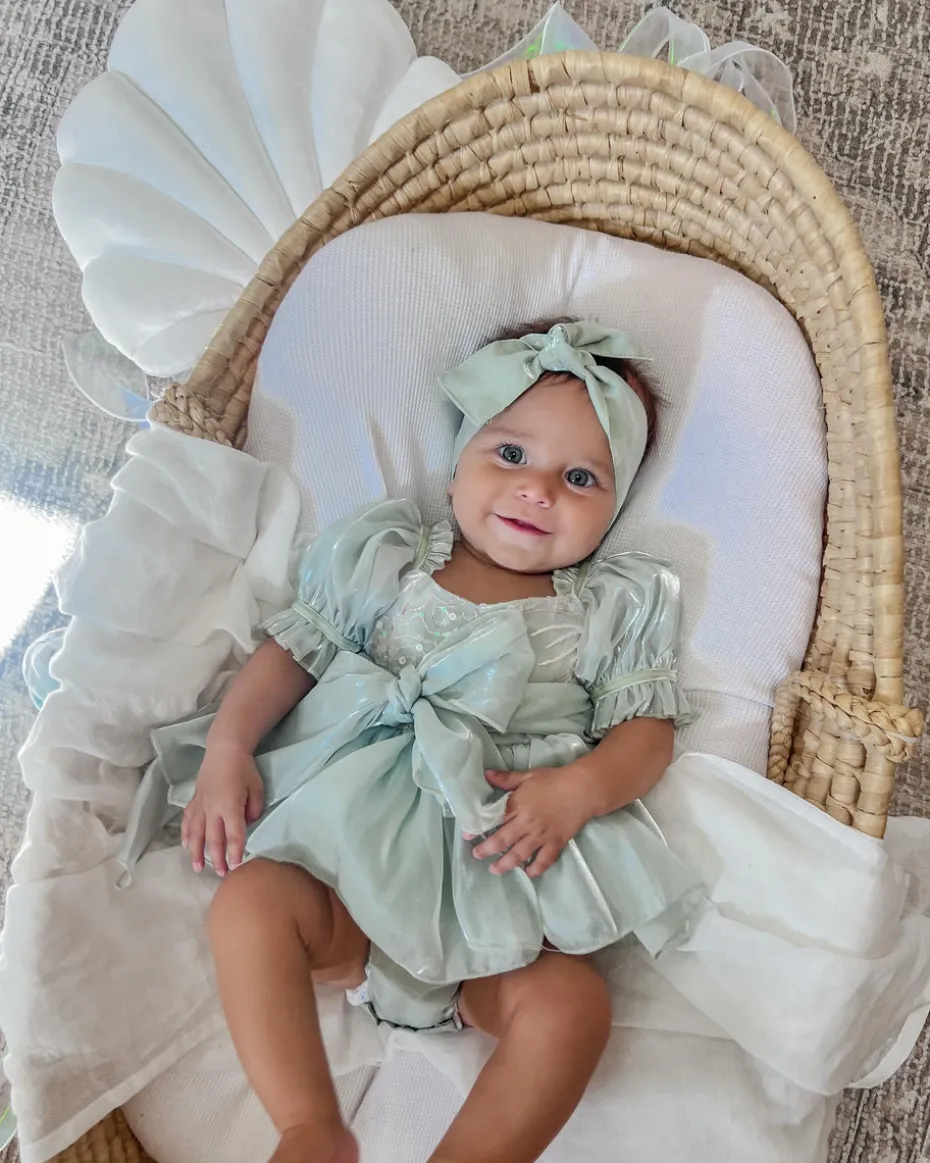 Green Mermaid Baby Girl Hair Accessories