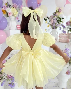 Hattie Belle Canary Lemon Girls Party Dress