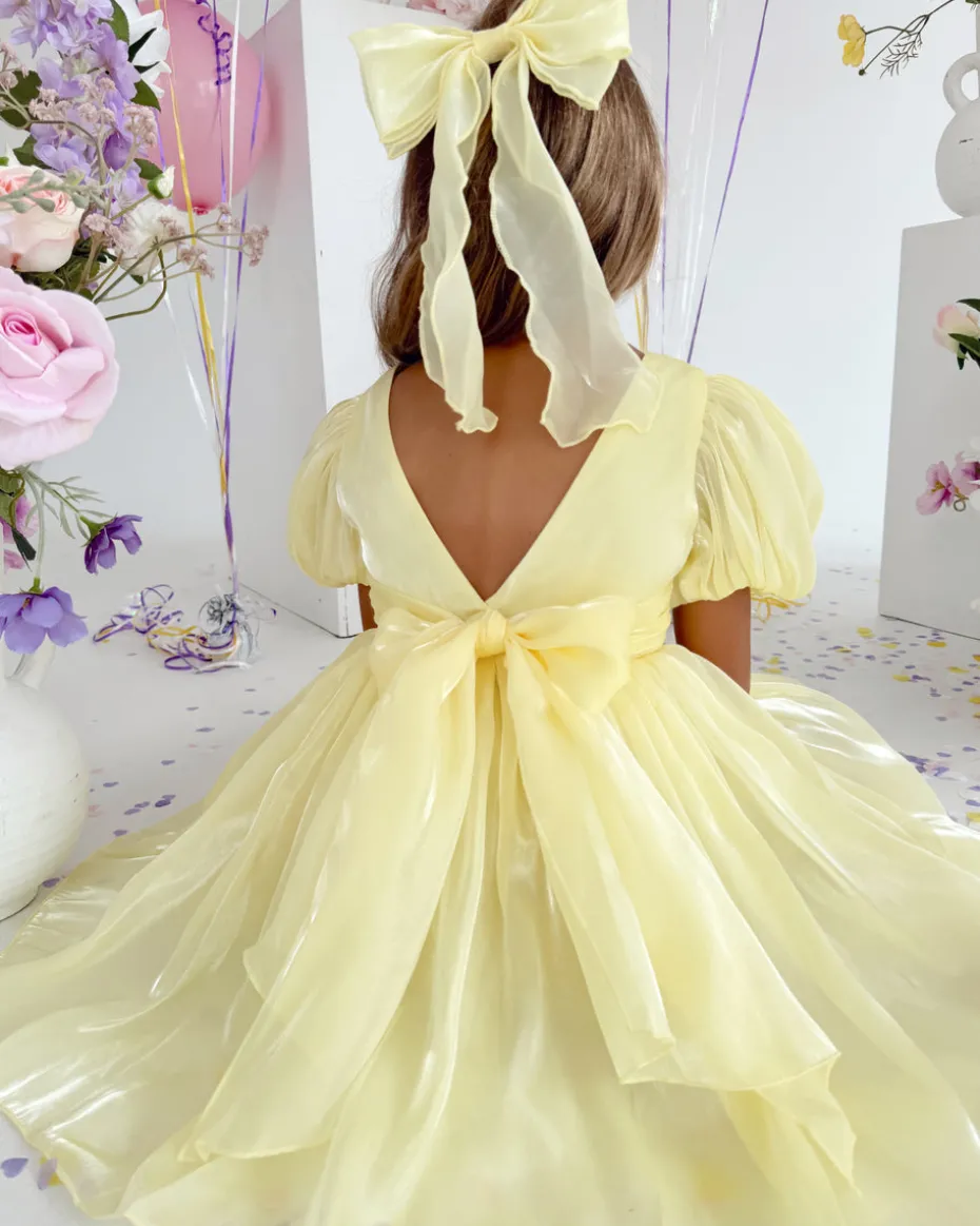 Hattie Belle Canary Lemon Girls Party Dress