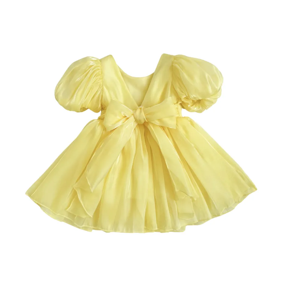 Hattie Belle Canary Lemon Girls Party Dress