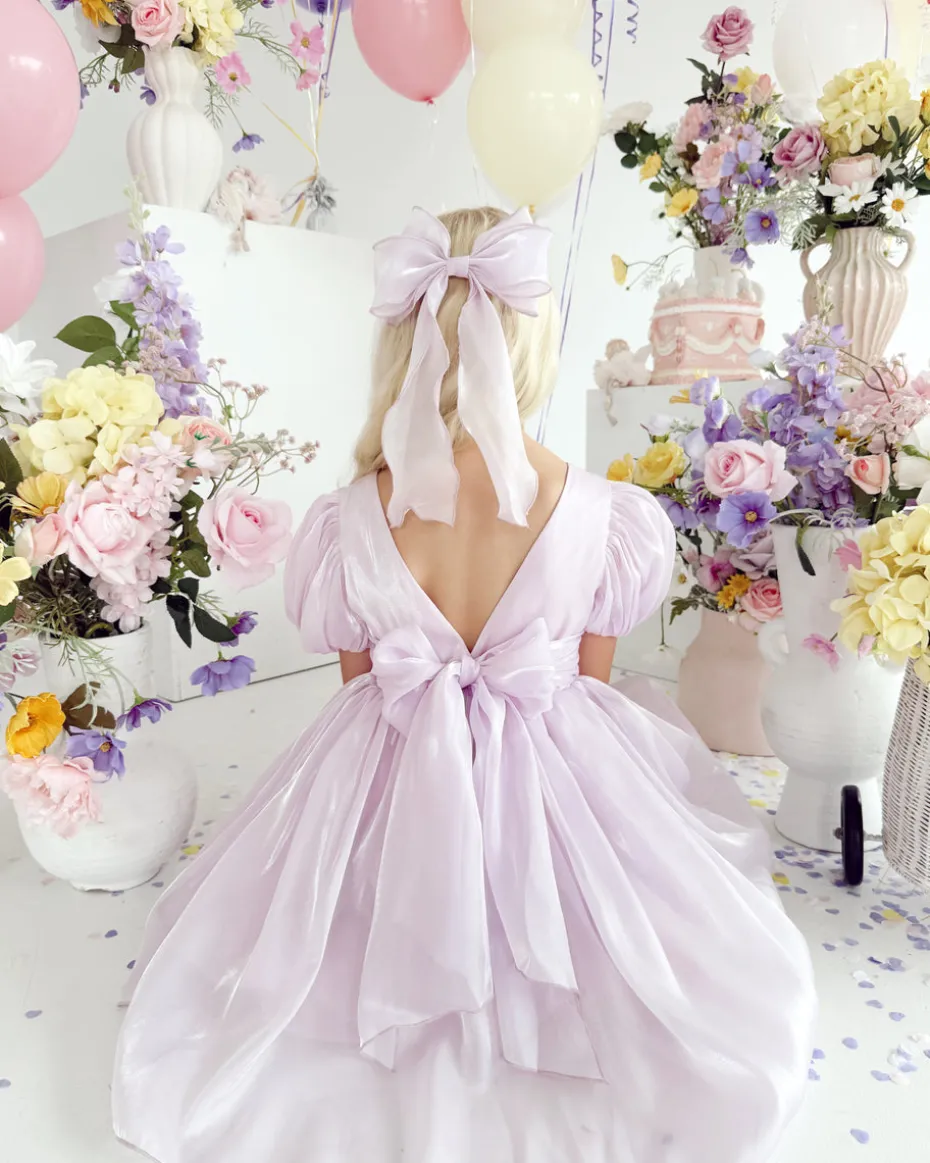 Hattie Belle Purple Pearl Girls Party Dress