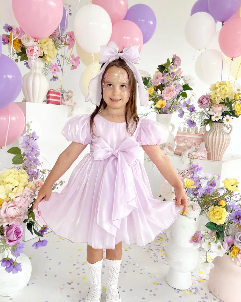 Hattie Belle Purple Pearl Girls Party Dress