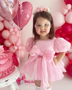 Heidi Candy Pink Stretch Baby Girls Flower Crown