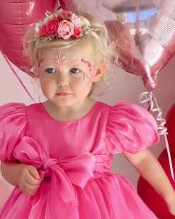 Heidi Fuchsia Pink Stretch Baby Girls Flower Crown