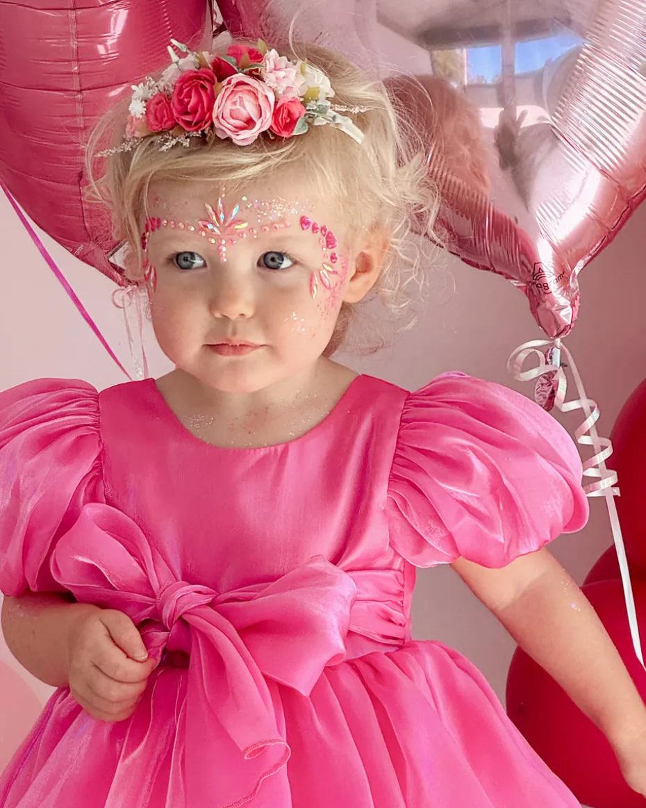 Heidi Fuchsia Pink Stretch Baby Girls Flower Crown