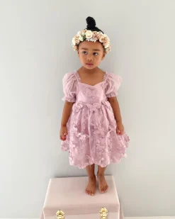 Henrietta Mocha Pink Girls Flower Crown