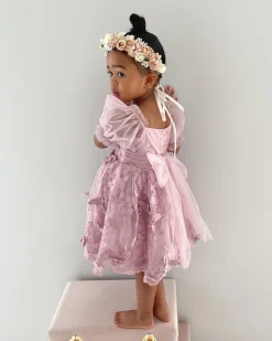 Henrietta Mocha Pink Girls Flower Crown