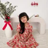 Henrietta Rose Girls Red Floral Dress