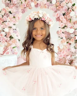 Isabelle Pink Girls Flower Crown