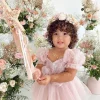 Jewel Sequin Dusty Pink Sparkle Baby Girl Romper