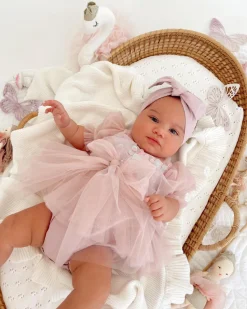 Jewel Sequin Dusty Pink Sparkle Baby Girl Romper