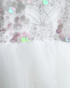 Jewel Sequin White Sparkle Baby Girl Romper