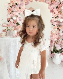 Josephine Lace Blossom Baby Girl Romper