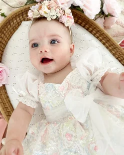 Josephine Lace Blossom Baby Girl Romper