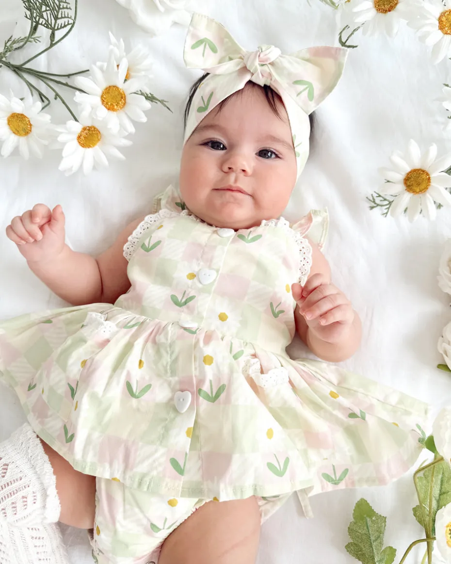 Juni Daisy Baby Girl Floral Romper