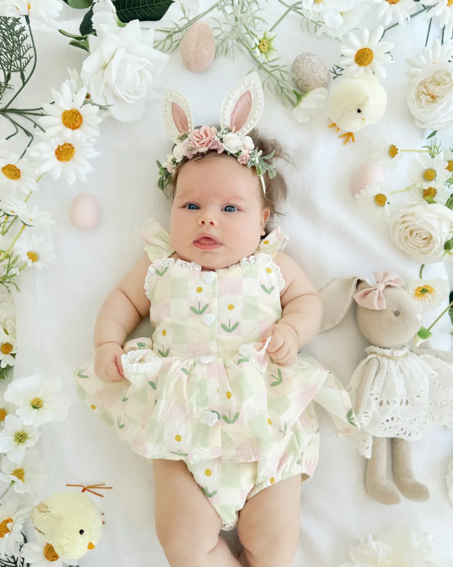 Juni Daisy Baby Girl Floral Romper