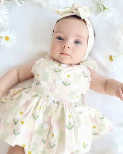 Juni Daisy Baby Girl Floral Romper