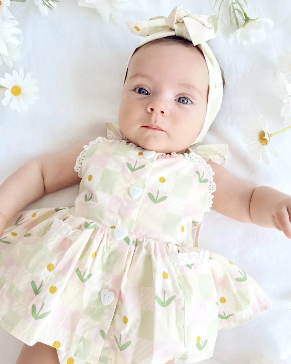 Juni Daisy Baby Girl Floral Romper