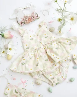 Juni Daisy Baby Girl Floral Romper