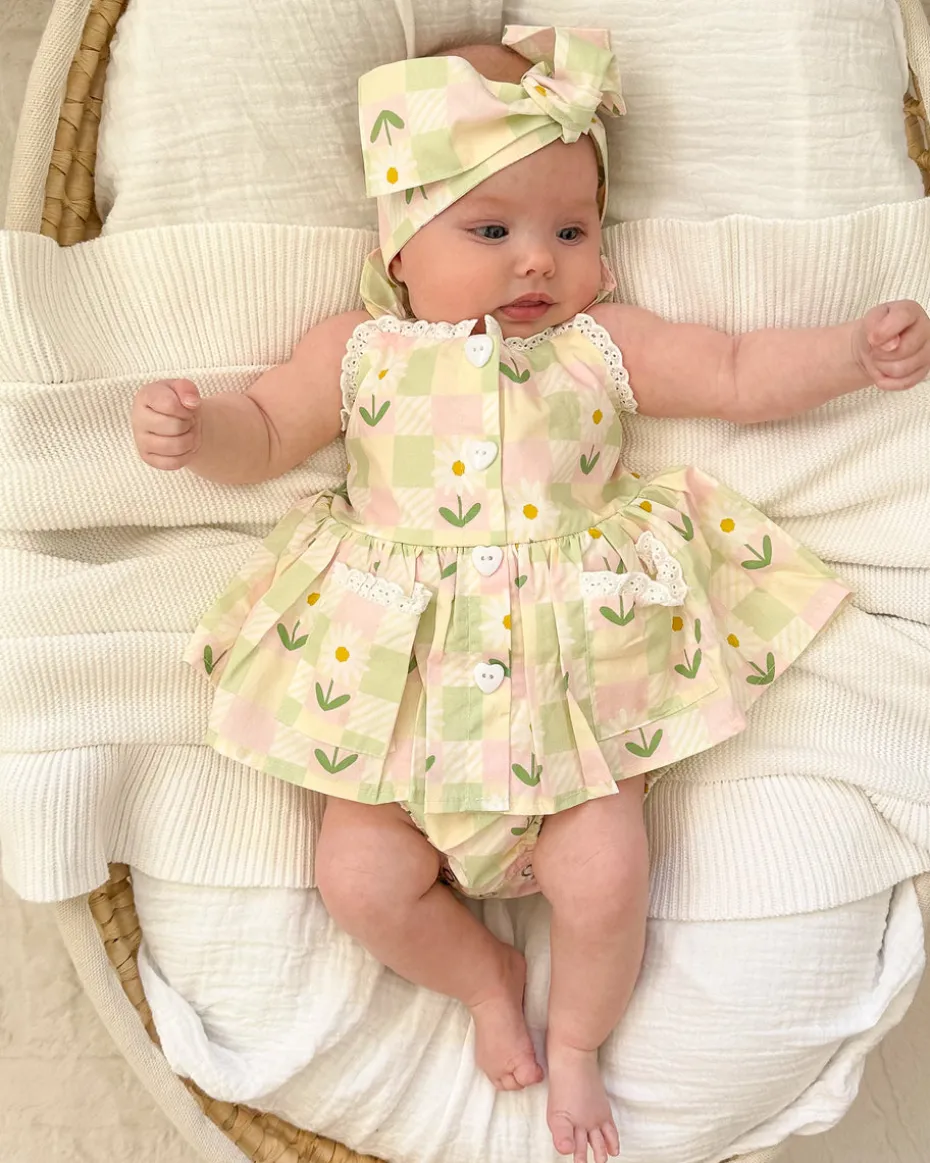 Juni Daisy Baby Girl Floral Romper