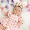 Lacie Lou Bunny Ears Floral Stretch Headband - Pink