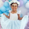 Laguna Ocean Blue Sequin Girls Party Dress