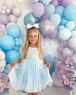 Laguna Ocean Blue Sequin Girls Party Dress