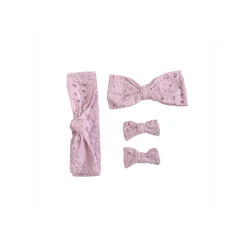Lilac Broderie Anglaise Baby Girl Hair Accessories