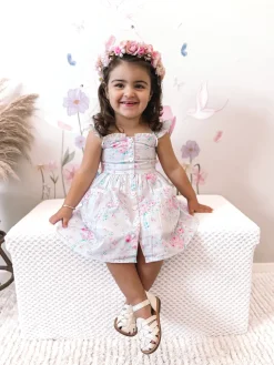 Loralai Girls Lavender Floral Dress