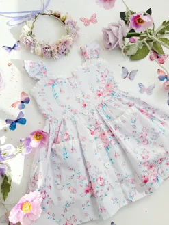 Loralai Girls Lavender Floral Dress