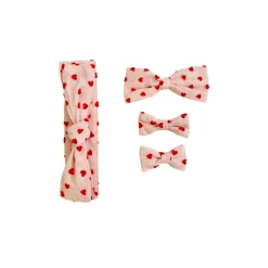 Lover Pink Heart Baby Girl Tulle Hair Accessories