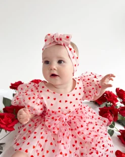 Lover Pink Heart Baby Girl Tulle Hair Accessories