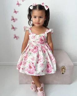Lucinda Girls Floral Pink Dress