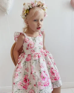 Lucinda Girls Floral Pink Dress