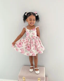 Lucinda Girls Floral Pink Dress
