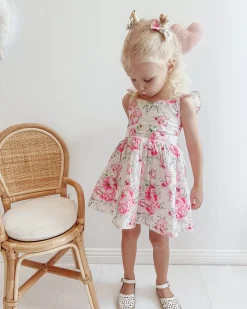 Lucinda Girls Floral Pink Dress