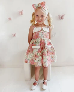Malibu Belle Girls Floral Pink Dress