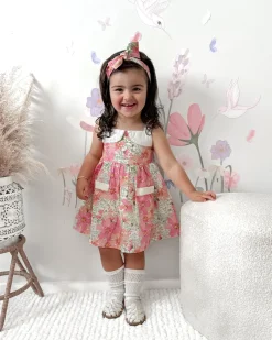 Malibu Belle Girls Floral Pink Dress