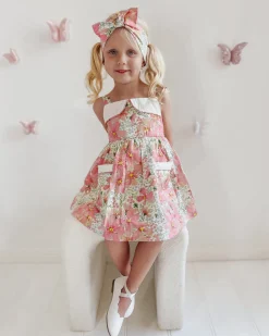 Malibu Belle Girls Floral Pink Dress