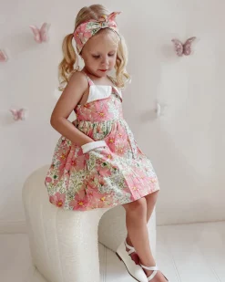 Malibu Belle Girls Floral Pink Dress