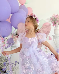 Margot Lilac Pink Rose Girls Party Dress