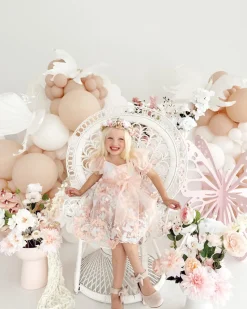 Margot Peach Rose Girls Party Dress
