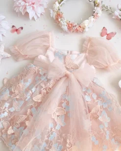 Margot Peach Rose Girls Party Dress