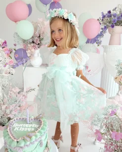 Margot Peppermint Pink Girls Party Dress