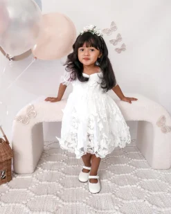 Margot White Flower Girl Dress