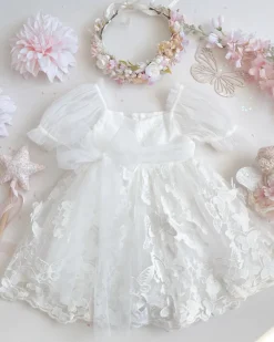 Margot White Flower Girl Dress