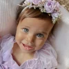 Mariposa Lilac Pink Rose Stretch Baby Girl Flower Crown