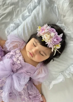 Mariposa Lilac Pink Rose Stretch Baby Girl Flower Crown