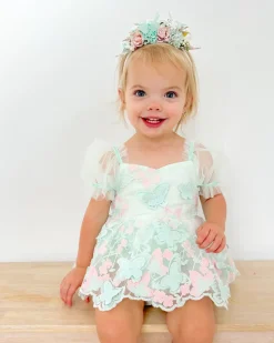 Mariposa Peppermint Pink Stretch Baby Girl Flower Crown