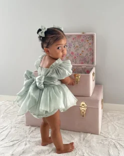 Mermaid Sequin Green Baby Girl Romper